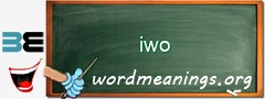 WordMeaning blackboard for iwo